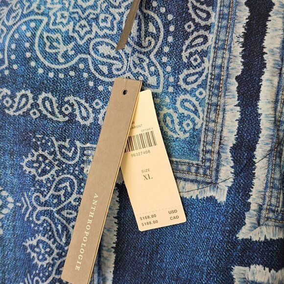 Anthropologie The Somerset Maxi Dress, Short Sleeve, Smocked, Tiered, Blue, XL - Picture 4 of 8